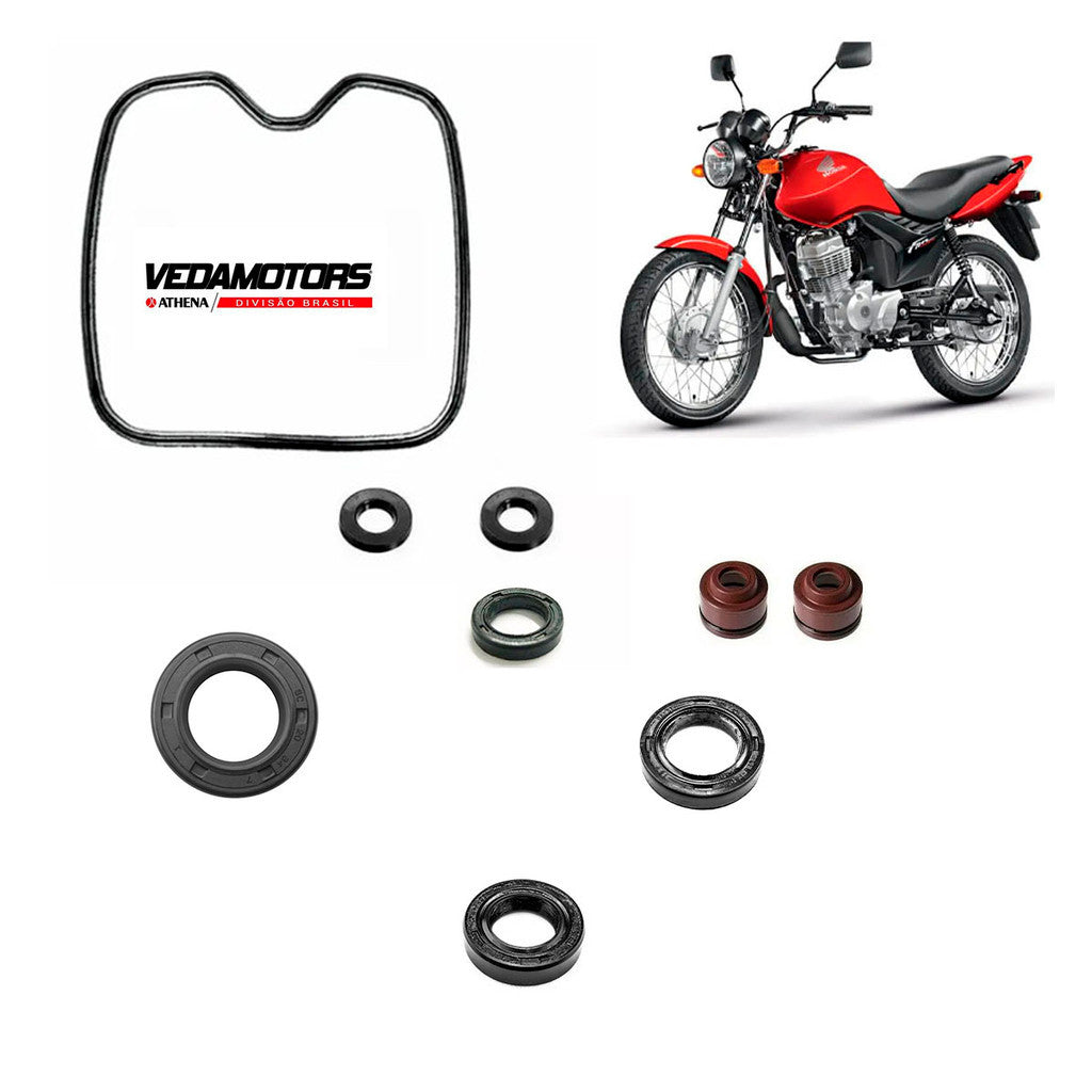 Eixo + Jogo Juntas + Retentores Completo Motor Fan 125 2009 Ate 2018 Vedamotors