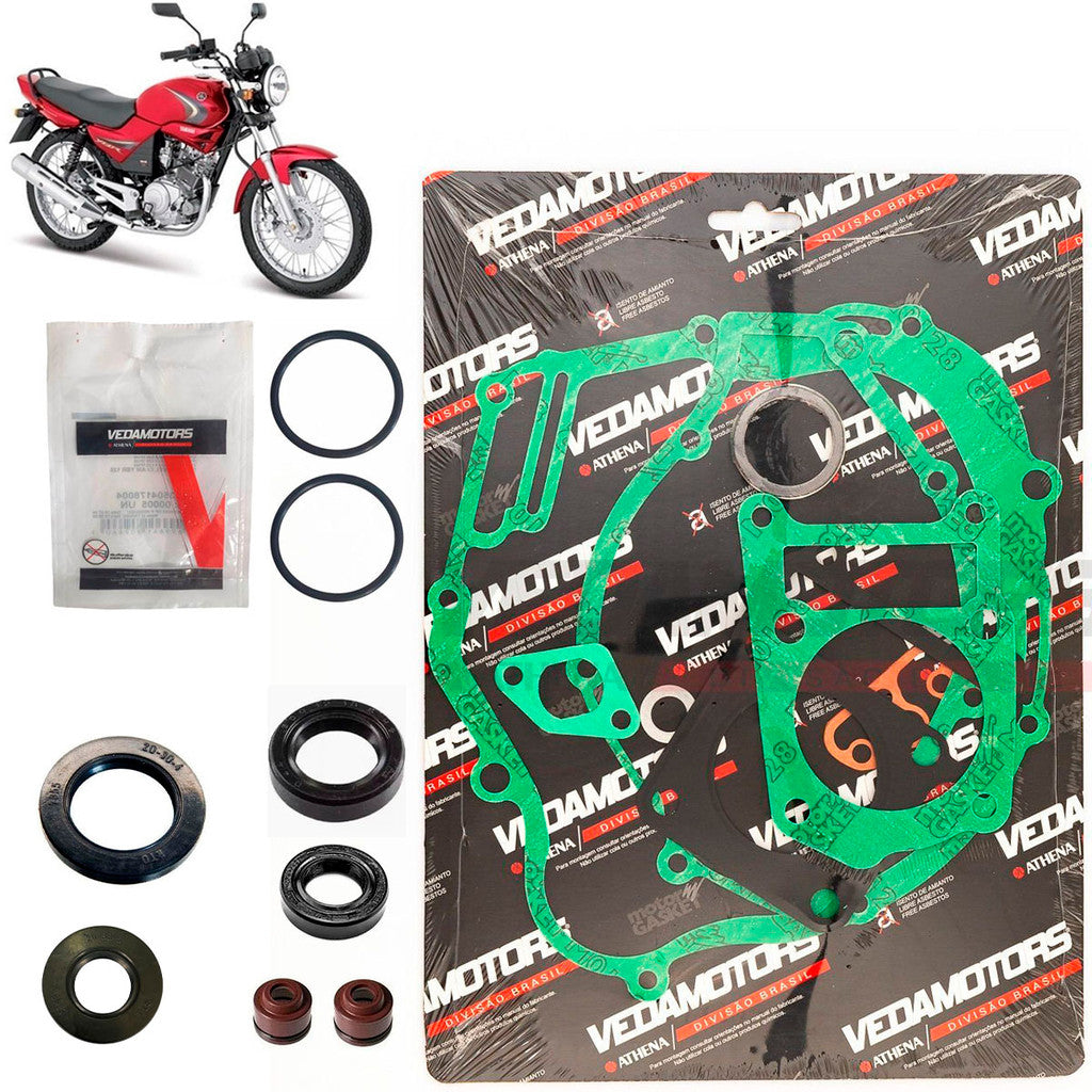 Jogo Juntas + Retentores Completo Motor Ybr 125 2000 Ate 2007 Vedamotors
