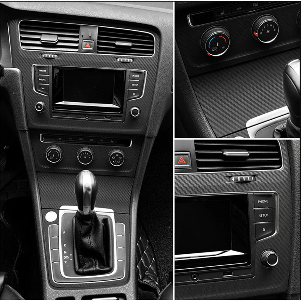 Adesivo Automotivo Fibra de Carbono Preto 3D