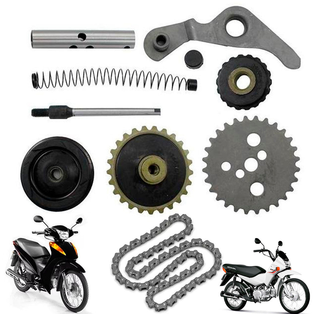 Kit Tensor Corrente Comando 10 Pçs Biz 100 Pop 100 Dream