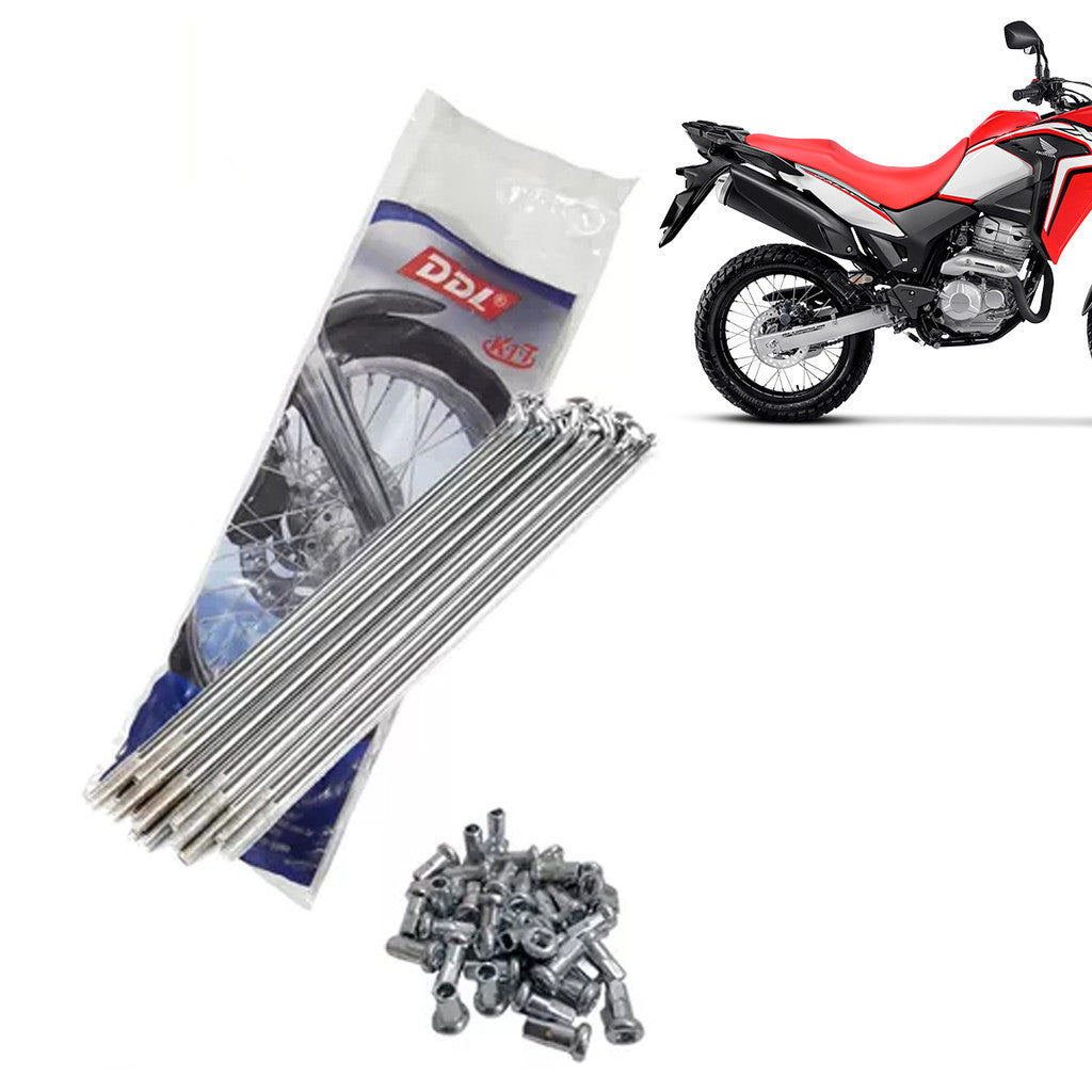 Jogo Raios Traseiro Xre 300 DDL 4mm Cromado