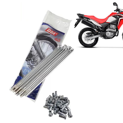 Jogo Raios Traseiro Xre 300 DDL 4mm Cromado