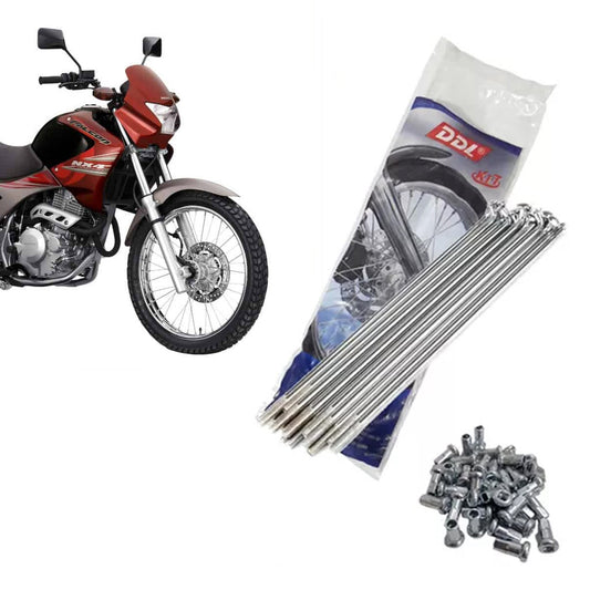 Jogo Raios Dianteiro Falcon 400 DDL 4mm Cromado