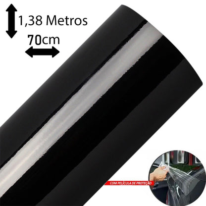 Adesivo Automotivo Ultra Black Piano Preto Brilhante Alltak