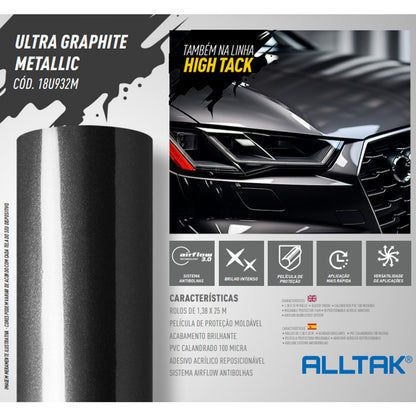 Adesivo Envelopamento Automotivo Ultra Grafite Metalico