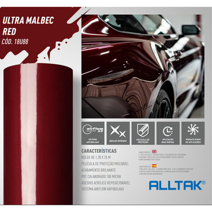Adesivo Envelopamento Automotivo Ultra Malbec Red Vermelho