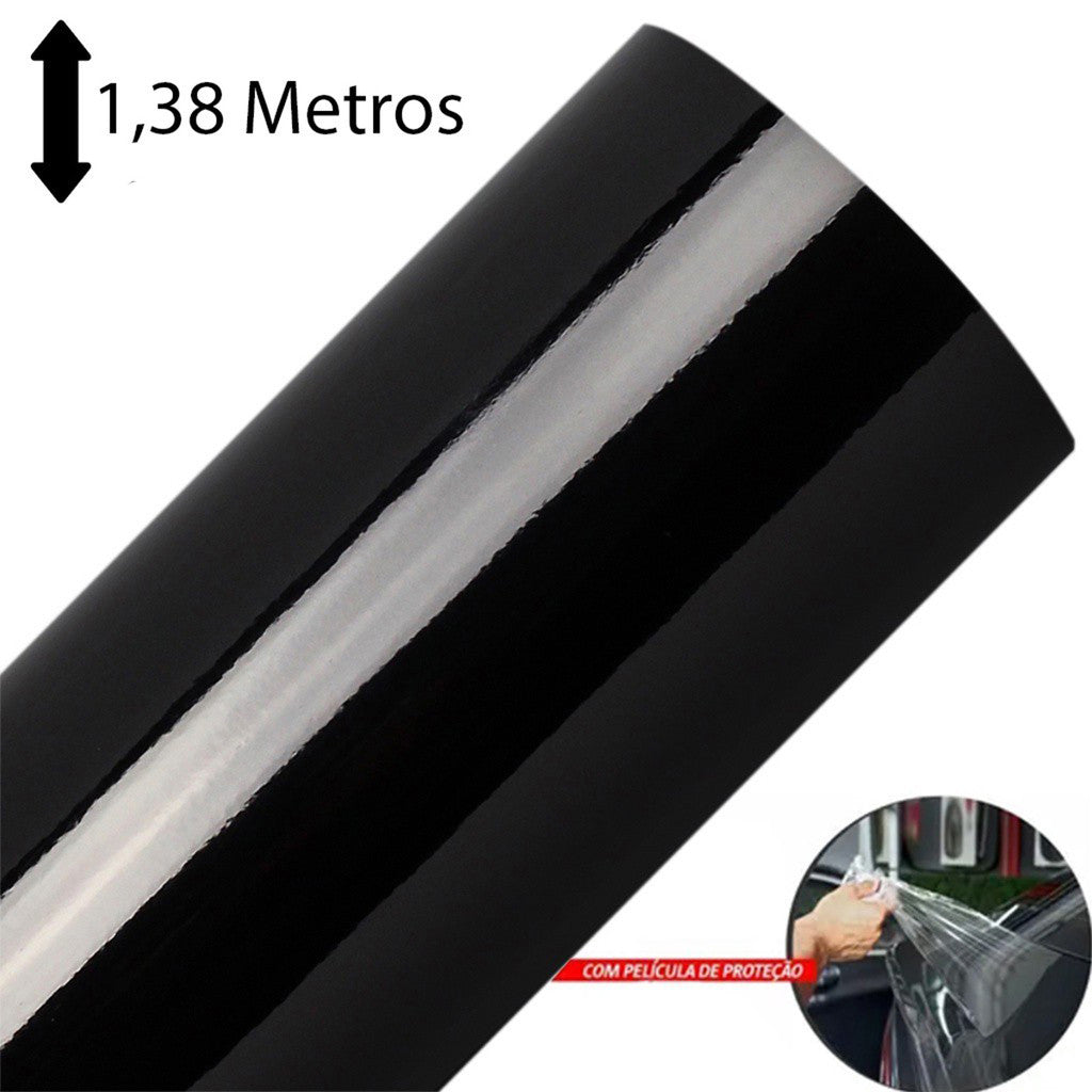 Adesivo Automotivo Ultra Black Piano Preto Brilhante Alltak