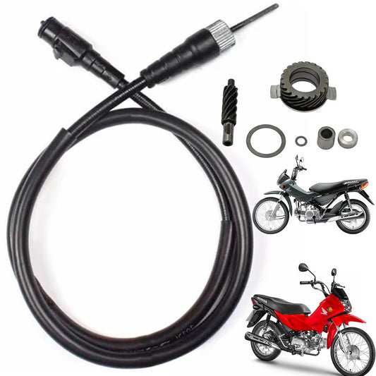 Cabo Velocimetro + Engrenagem Velocimetro Pop 100 Pop 110