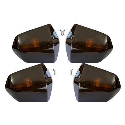 Kit 4 Lentes Pisca Seta Honda Pop 110i Fumê Cristal 2014 Ate 2025