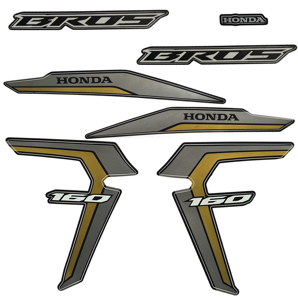Aba Tanque Par Bros 160 2022 Ate 2023 Preta Com Adesivos