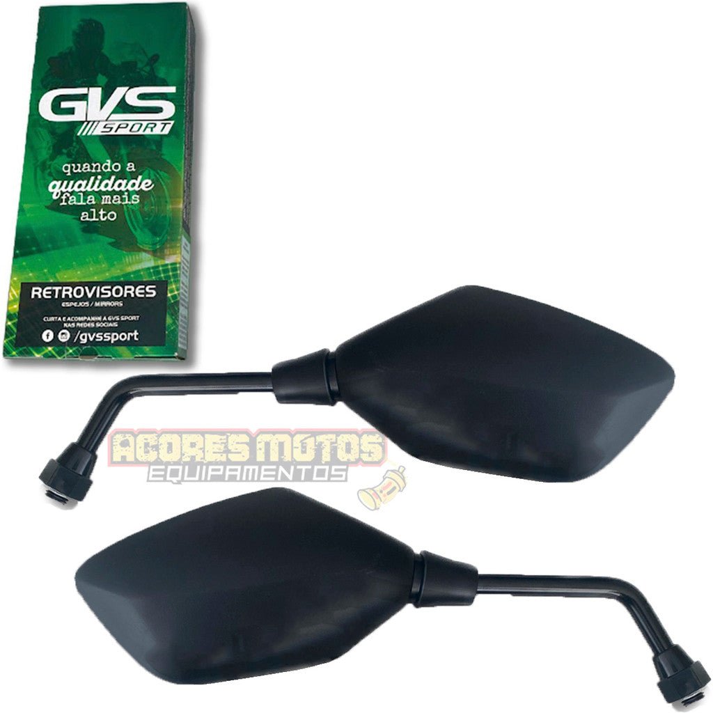 Retrovisor Gvs Mini Xre Haste Fixa Honda Lente Plana
