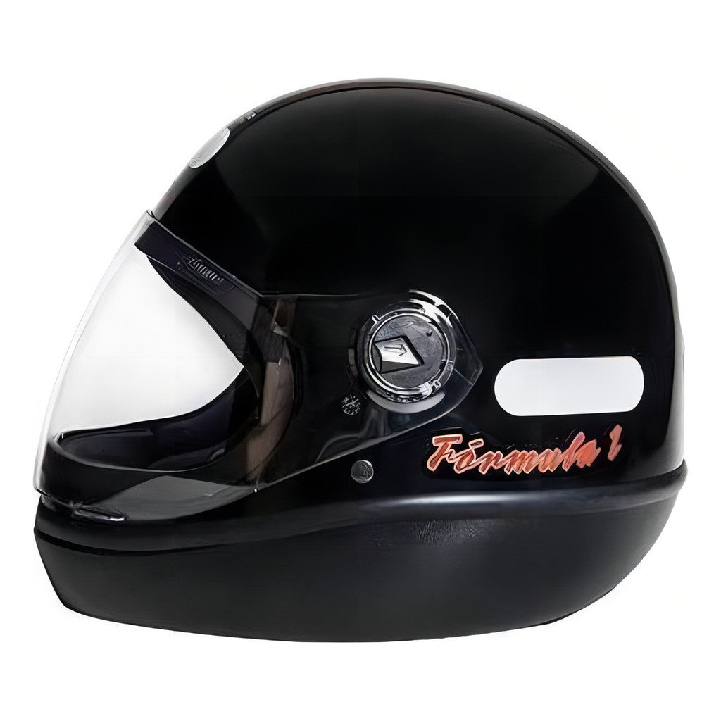 Capacete Moto Integral San Marino Fórmula 1 R Classic Preto Fechado Motociclista