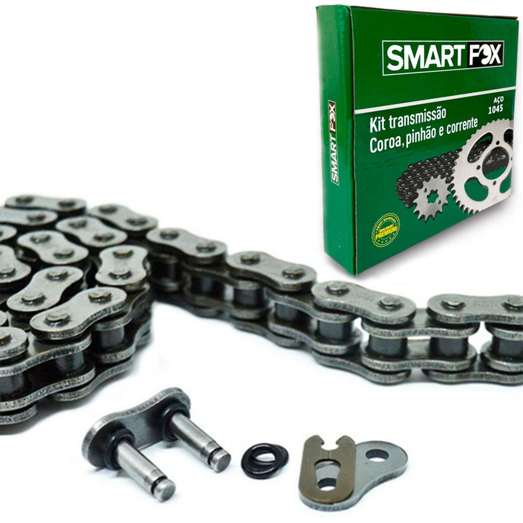 Kit Relação Honda Titan 150 Fan 150 Start 150 Transmissão Corrente Com Retentor