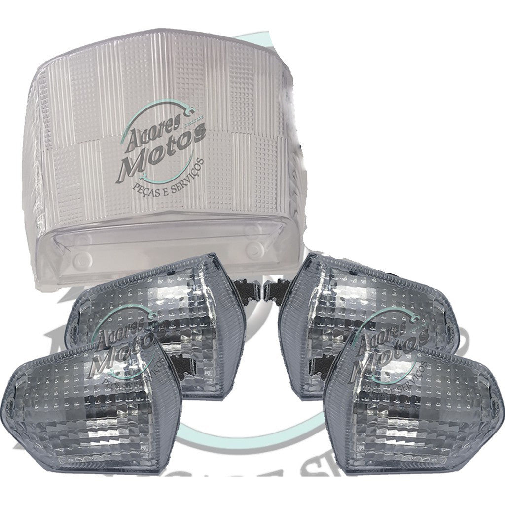 Lente Pisca Seta Honda Pop 110i Kit Com 4 + Lente Lanterna